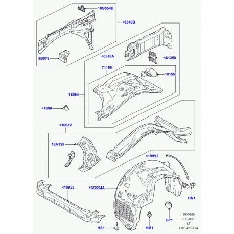 Land rover tole protectrice passage de roue Range Sport (LR017091)
