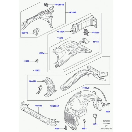 Land rover tole protectrice passage de roue Range Sport (LR017091)