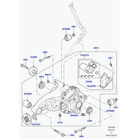 Land rover differentiel arriere Discovery 3, Range Sport (LR017317)