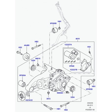 Land rover differentiel arriere Discovery 3 (LR017326)