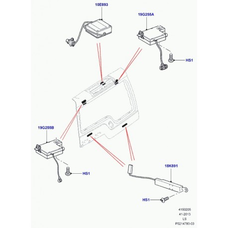 Land rover antenne gps Discovery 3 (LR017429)