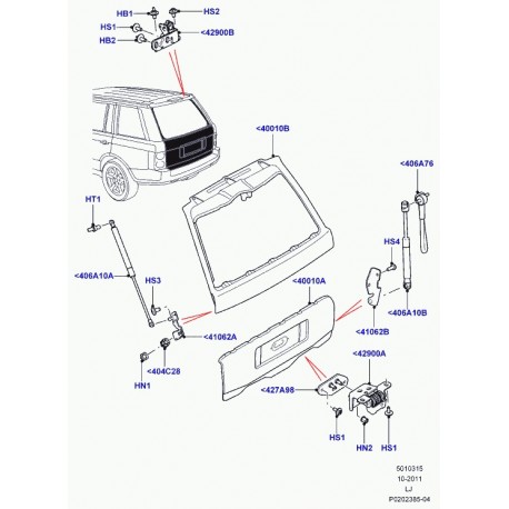 Land rover bequille pneumatique Range L322 (LR017455)
