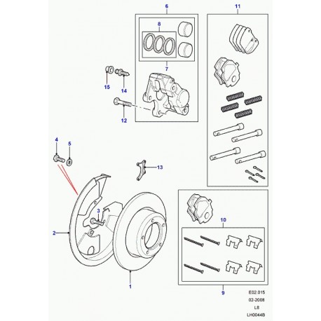 Land rover disque de frein Defender 90, Discovery 1, Range Classic (LR017953)