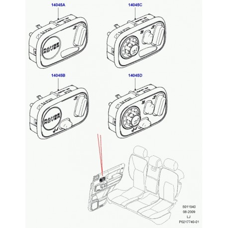 Land rover interrupteur Range L322 (LR018051)