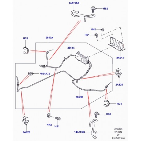 Land rover module frein a main electrique Discovery 3 et Range Sport (LR019223)