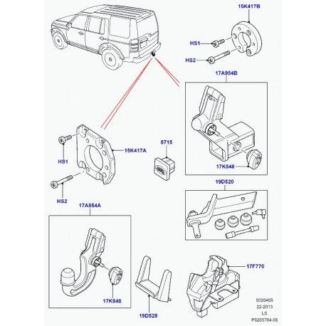 Land rover fourre-tout Discovery 3 (LR020002)