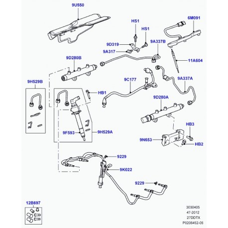 Land rover collecteur de combustible Discovery 3, Range Sport (LR020021)