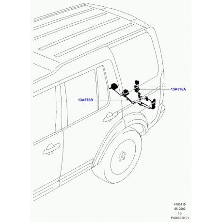 Land rover cablage barre de remorquage Discovery 3 (LR020139)