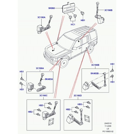 Land rover kit fixation de sonde Discovery 3 (LR020155)