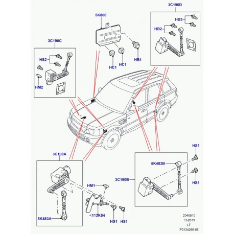 Land rover kit fixation de sonde Discovery 3, Range Sport (LR020159)