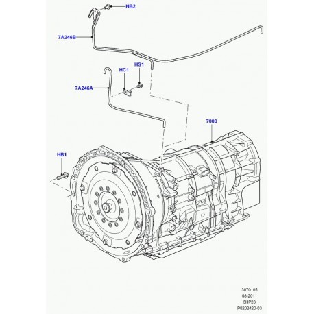 Land rover boite de vitesses automatique Range Sport (LR020327)