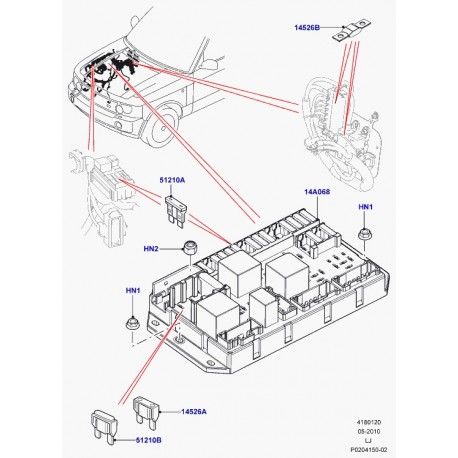 Land rover fusible Range L322 (LR020399)