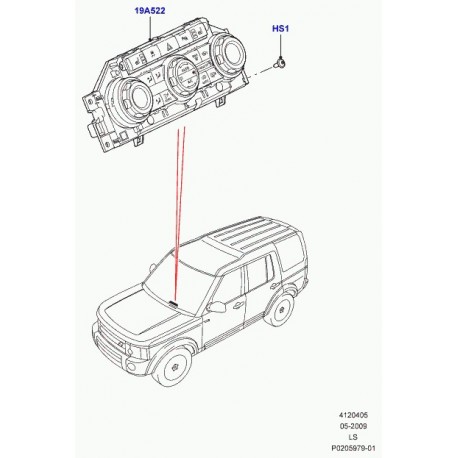 Land rover ensemble de commande chauffage Discovery 3 (LR021232)