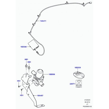 Land rover cablage chauffage Range Sport (LR021308)