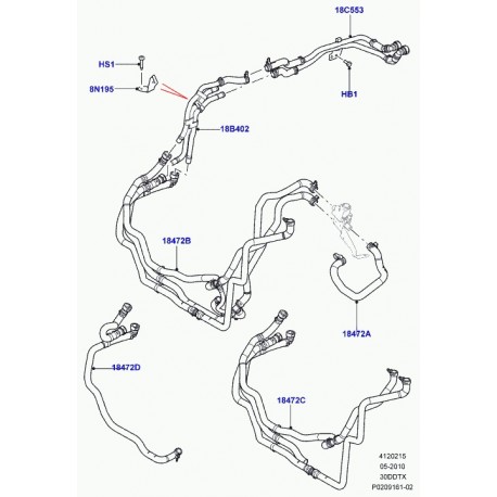 Land rover durite de chauffage Range Sport (LR021558)