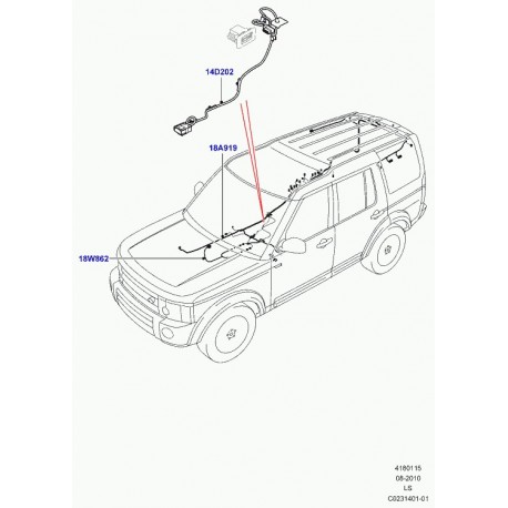 Land rover fil de connexion +-radio Discovery 3 (LR021688)