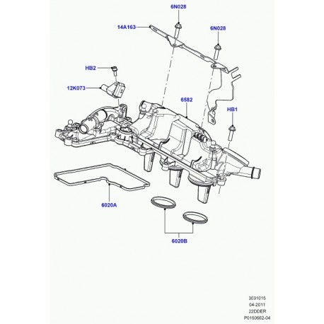Land rover couvercle av-culasse Evoque (LR022304)
