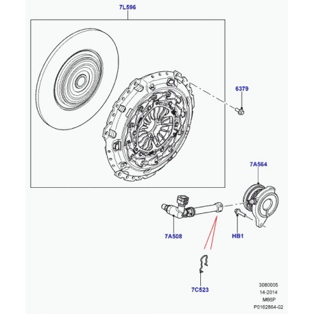 Land rover cylindre de debrayage Evoque (LR022452)