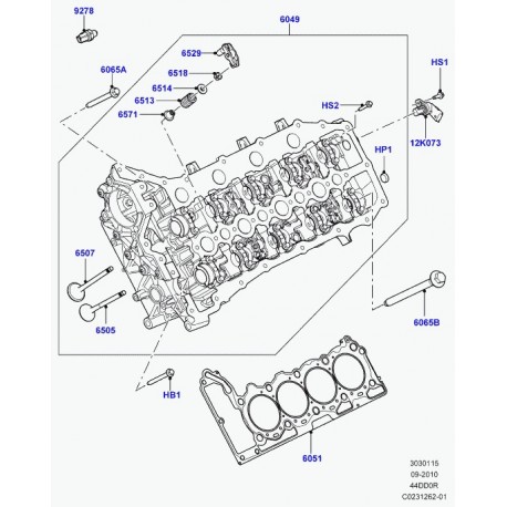 Land rover vis de fixation de culasse Range L405,  Sport (LR022735)
