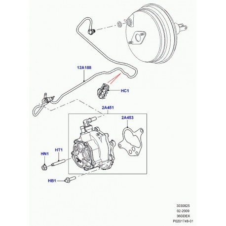 Land rover tuyau de distribution a vide Range L322 (LR023076)