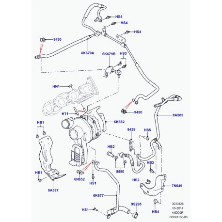 Land rover rondelle de joint Range L405,  Sport (LR023098)