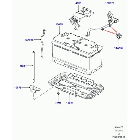 Land rover agrafe Range L322 (LR023128)