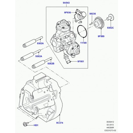 Land rover valve-dosage carburant Range L405,  Sport (LR023169)