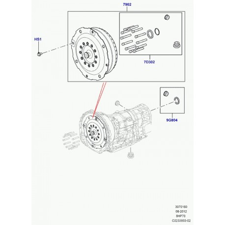 Land rover bague convertisseur Range Sport (LR023290)