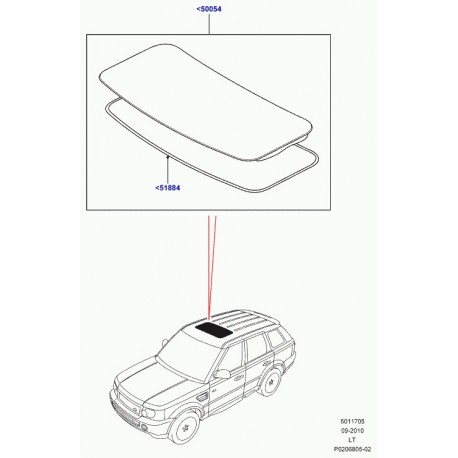 Land rover joint ouverture de toit Range Sport (LR023393)