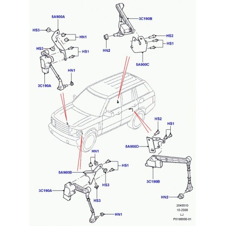 Capteur de pression de pneu de DISCOVERY 3, L322 et RRS - Best of LAND