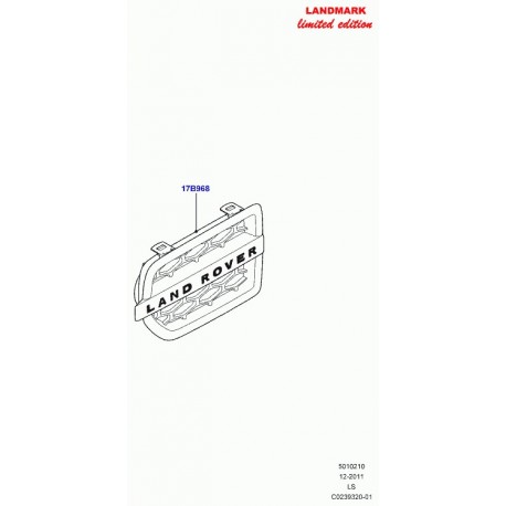 Land rover calandre aile avant Discovery 3 (LR023733)