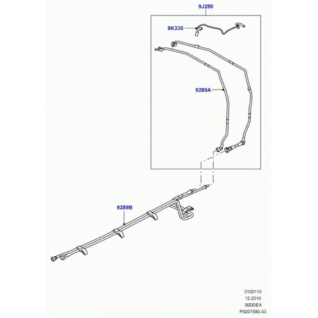 Land rover tuyau de combustible Range L322 (LR023920)