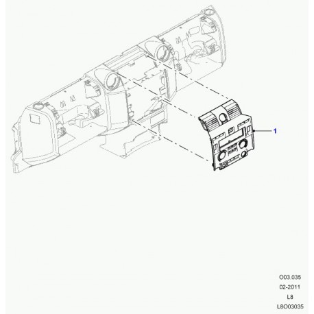 Land rover couvercle planche de bord Defender 90, 110, 130 (LR024166)