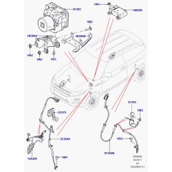  A.B.S. Capteur vitesse de roue HINTEN pour LAND ROVER RANGE  ROVER EVOQUE LV