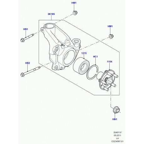 Land rover boulon Evoque (LR024507)