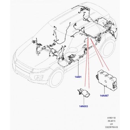 Land rover capuchon protecteur Evoque (LR024566)
