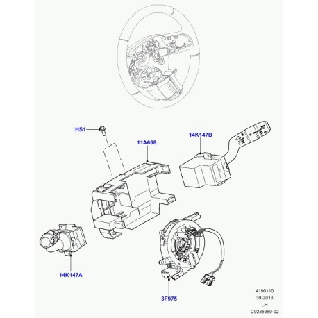 Land rover boitier colonne de direction Evoque (LR024631)