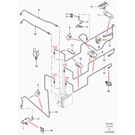 Land rover agrafe Defender 90, 110, 130 (LR024766)