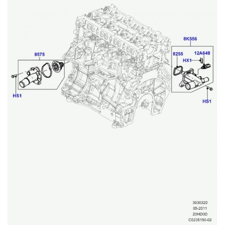 Land rover sensor temperature de refrigerant Discovery Sport,  Freelander 2,  Evoque (LR025045)