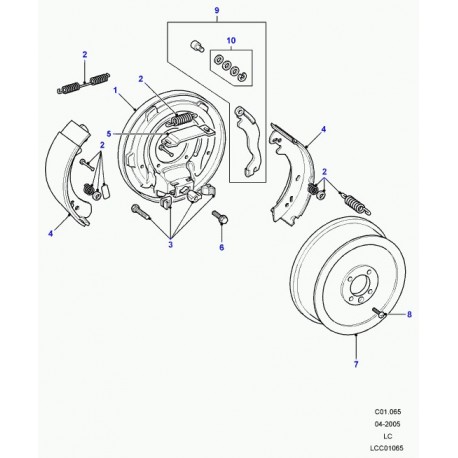 Land rover tambour de frein Defender 90, 110, 130 et Discovery 1, 2 (LR025177)