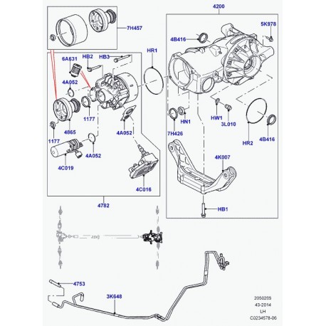 Land rover tuyau ventilation de transmission Evoque (LR025339)