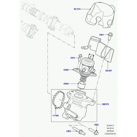 Land rover pompe a combustible Evoque (LR025599)