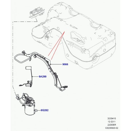 Vdo pompe a combustible Evoque (LR026193g)