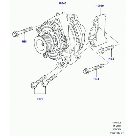 Land rover alternateur Range L322 (LR026344)