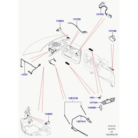 Land rover ampoule lampe cartes routieres Evoque (LR027567)