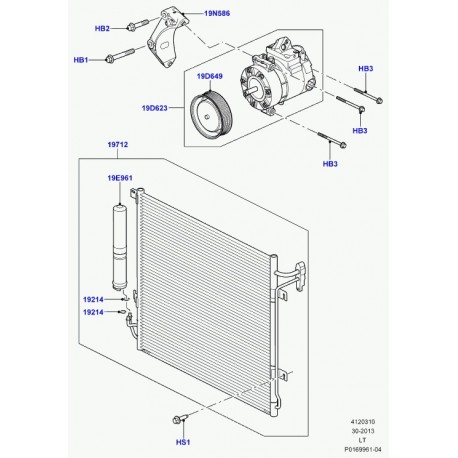 Land rover embrayage compresseur Discovery 3, Range Sport (LR027983)