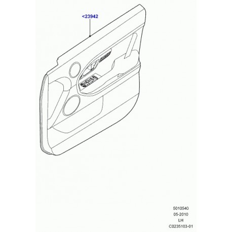 Land rover panneau de garnissage de porte avant droite Evoque (LR028122)