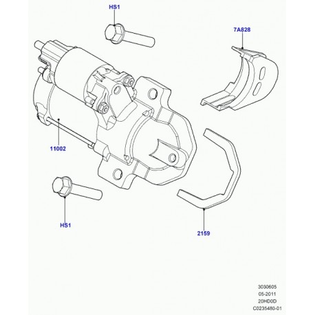 Land rover joint-demarreur Evoque (LR028123)