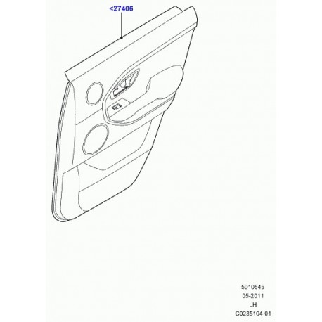 Land rover panneau de garnissage de porte Evoque (LR028135)