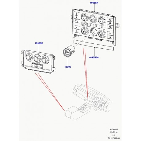 Land rover ensemble de commande chauffage Range L322 (LR028522)